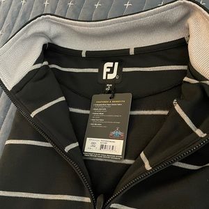 FOOTJOY STRIPED QUARTE ZIP PULLOVER